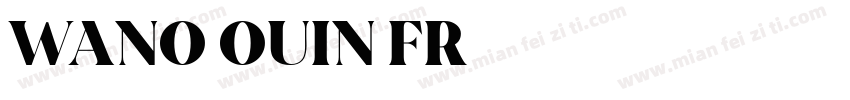 WANO OUIN FR字体转换